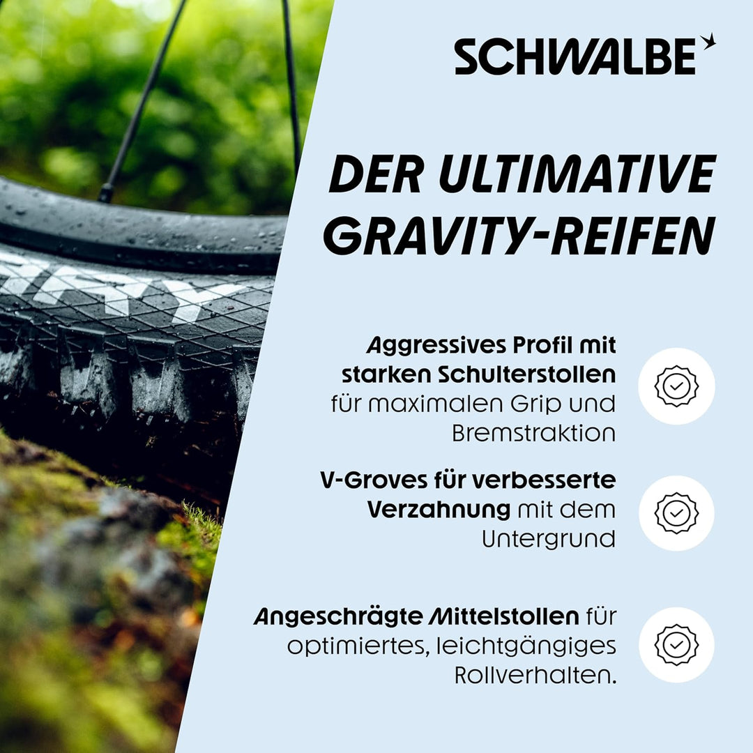 Schwalbe Magic Mary Evo Faltreifen // 62-622 (29x2,4') Super Downhill Schwarz, Schwarz