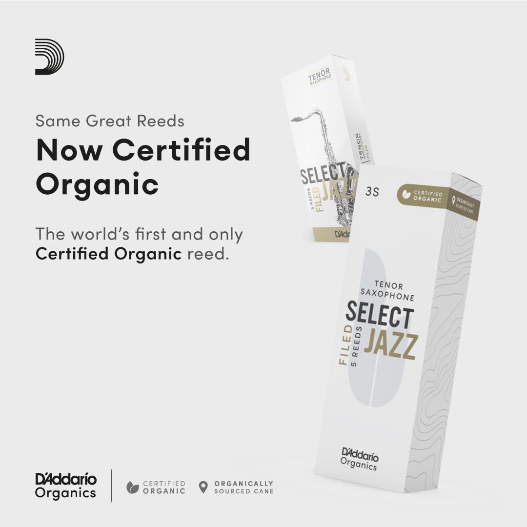 D'Addario Organisch Select Jazz Filed Tenor Saxophon-Stimmzungen - Saxophonrohre - Das erste und ein