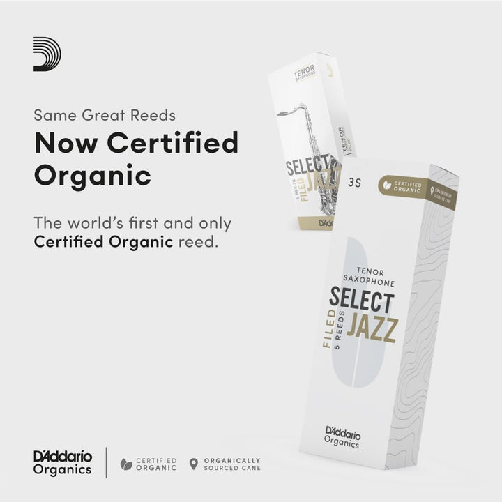 D'Addario Organisch Select Jazz Filed Tenor Saxophon-Stimmzungen - Saxophonrohre - Das erste und ein