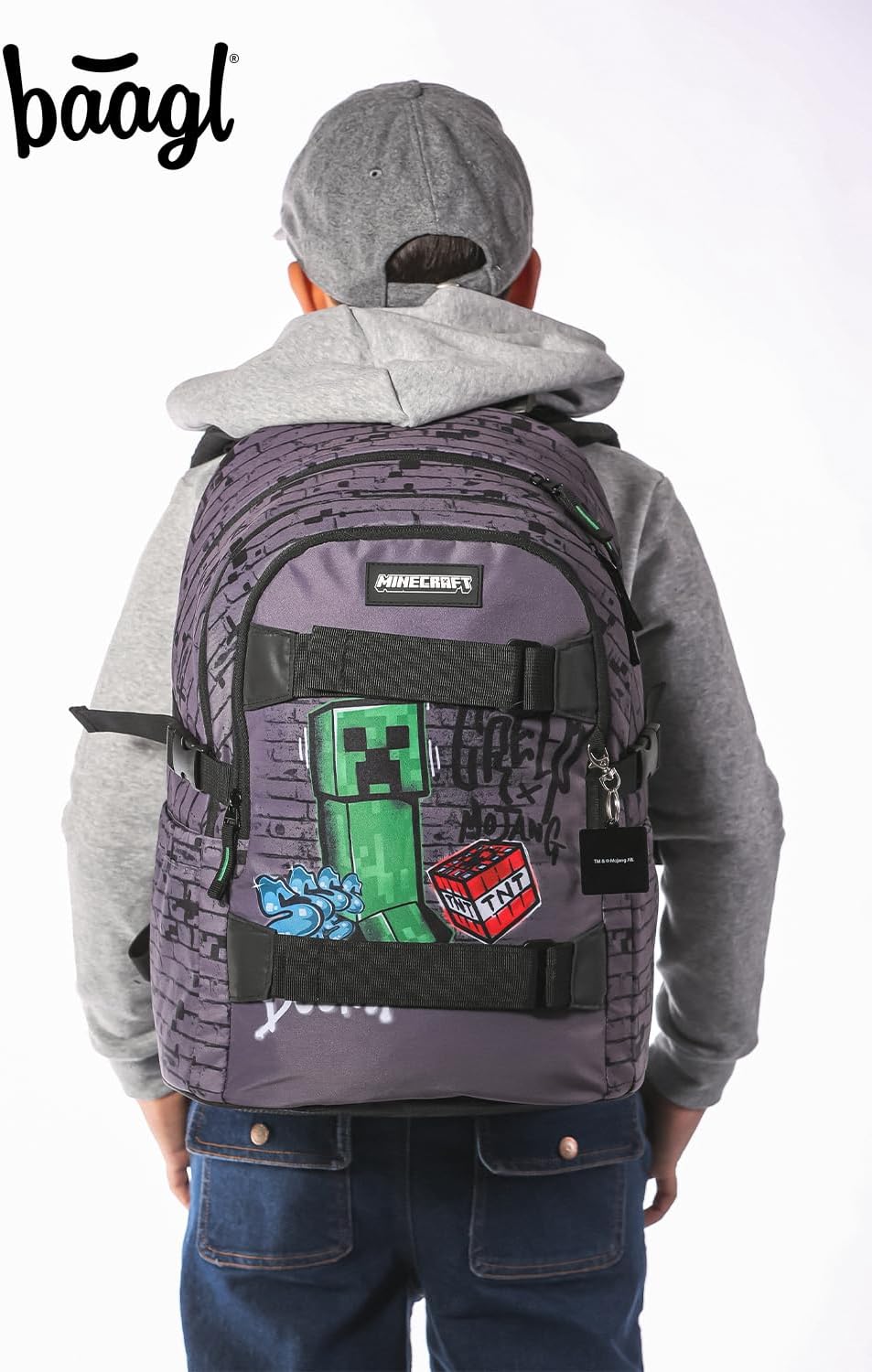 Baagl Schulrucksack Set Jungen Mädchen 3 Teilig, Schultasche ab 3. Klasse, Grundschule Ranzen mit Br