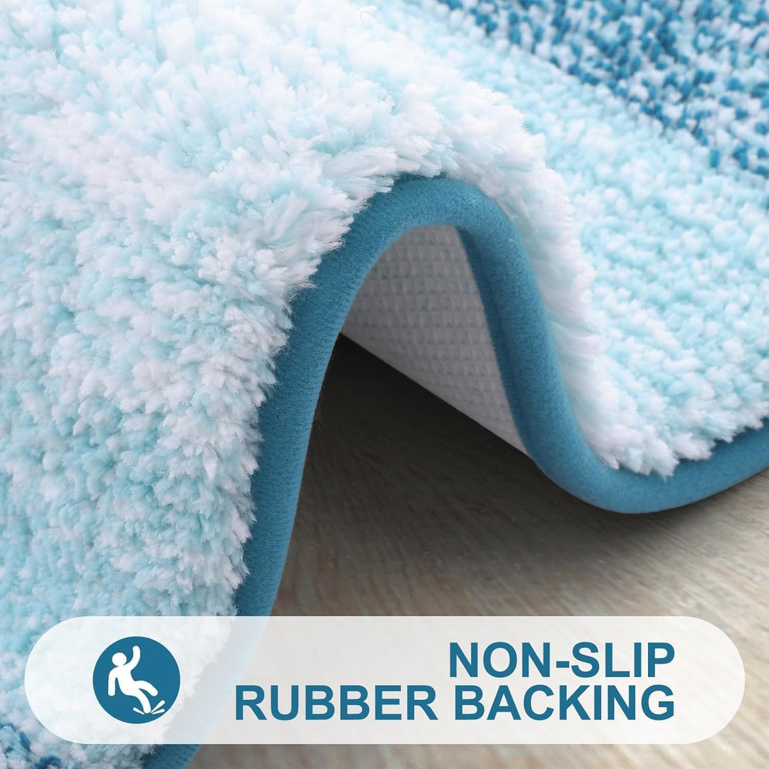 Homaxy Weich Badezimmerteppich 51x76 cm, rutschfest waschbar Badematte Flauschige Hochflor Badteppic