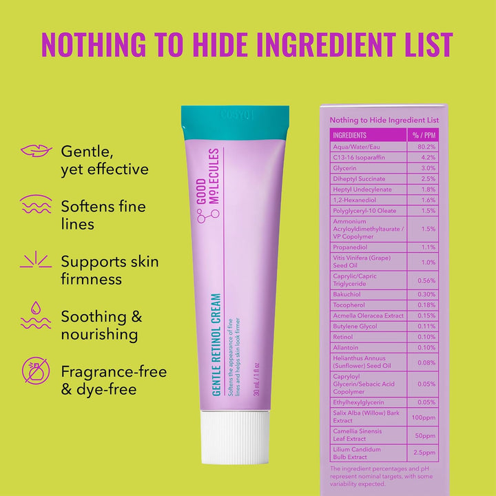 Good Molecules Gentle Retinol Cream 1oz