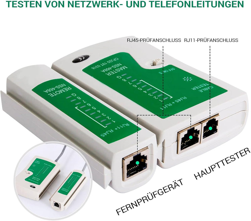 SGILE 12 in 1 Netzwerk Werkzeug Set für RJ45, RJ11, RJ12, Netzwerk Reparaturwerkzeuge, Netzwerk Kabe