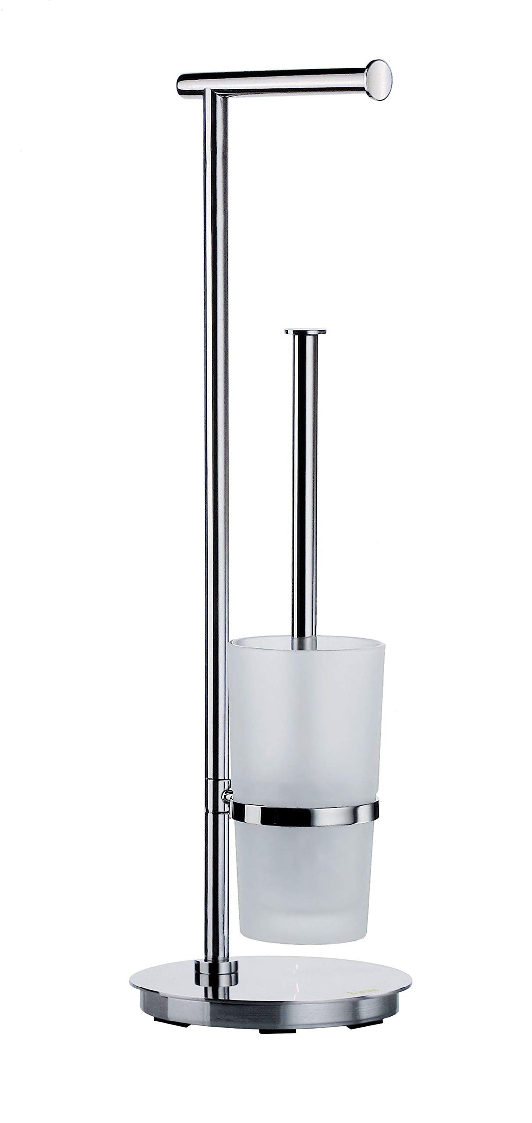 Smedbo "Outline Lite WC-Rollenhalter und Bürste Runde der Edelstahl poliert/mattiertes Glas, Silber/