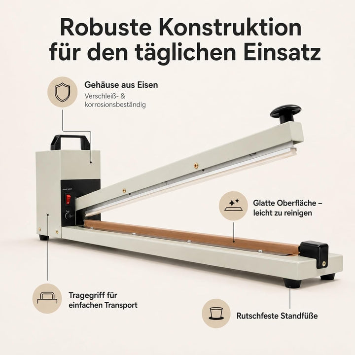 Heisssiegelgerät 600 mm Folienschweissgerät Impuls Schweissgerät 3mm Dichtungsbreite Balkenschweissg