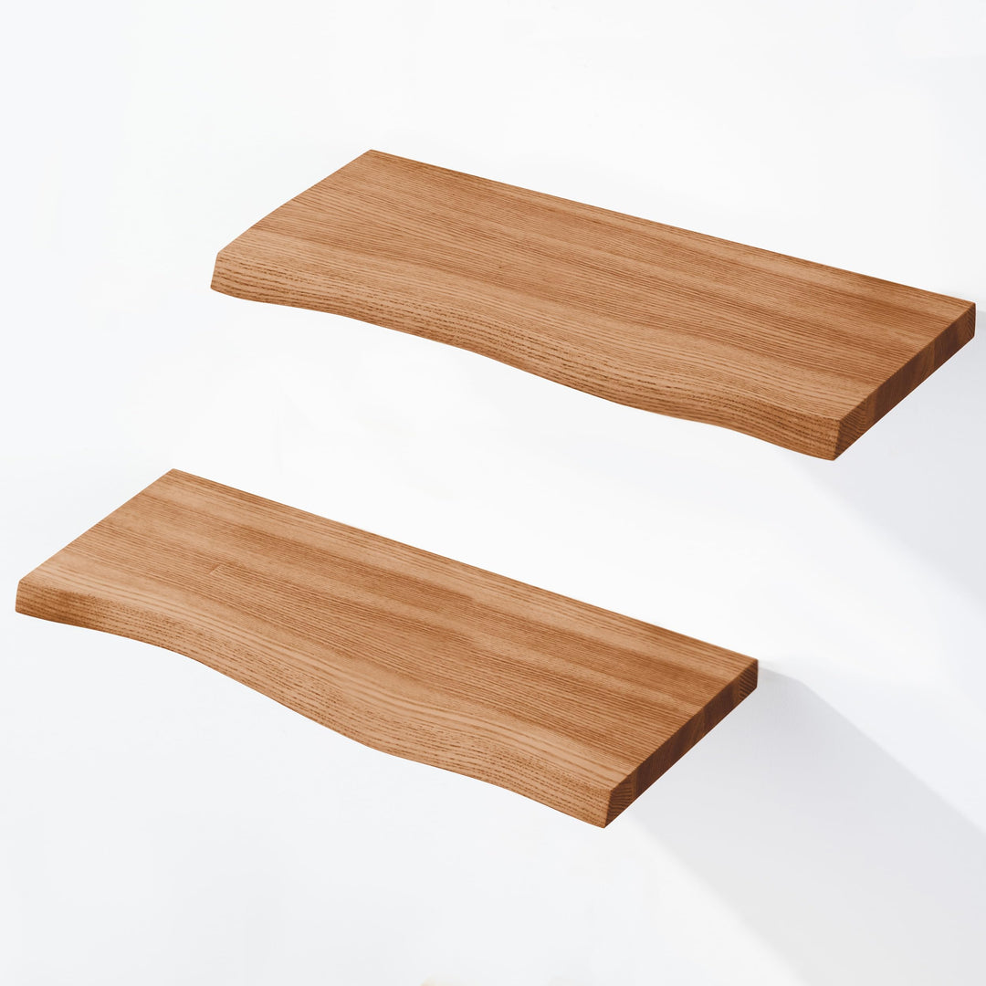 LAMO Manufaktur 2 Stück Wandregal aus Holz mit unsichtbarer Befestigung 2X 40cm | Wandregal aus 100%