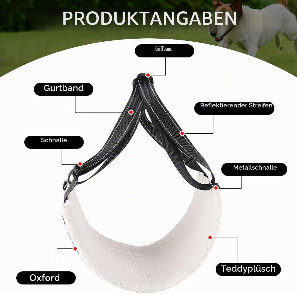 Tragehilfe Hund, Einstellbare Hunde Tragehilfe für die Unterstützung Von Behinderten und Älteren Hun