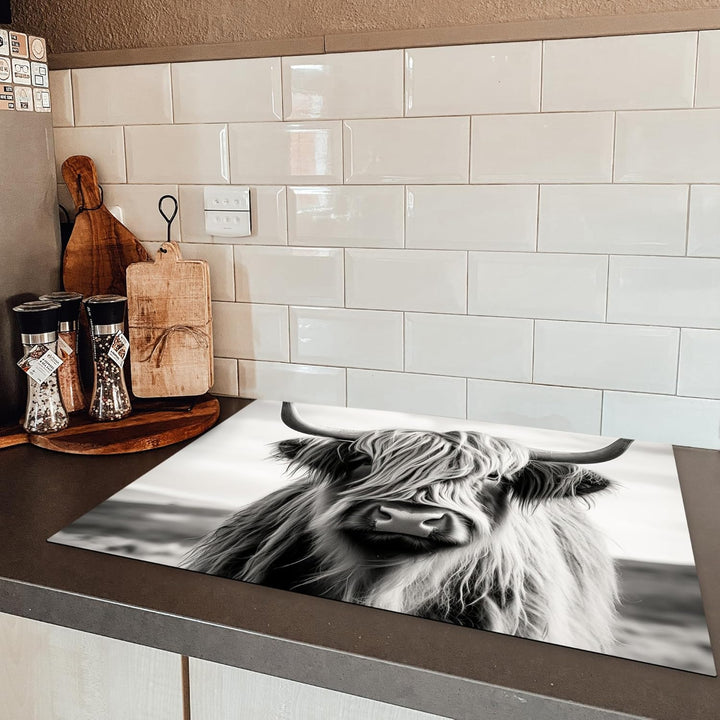 KitchenYeah© Herdabdeckplatte 75x52 cm Einteilig Ceranfeld Abdeckplatte für Induktionsschutz Ceranfe