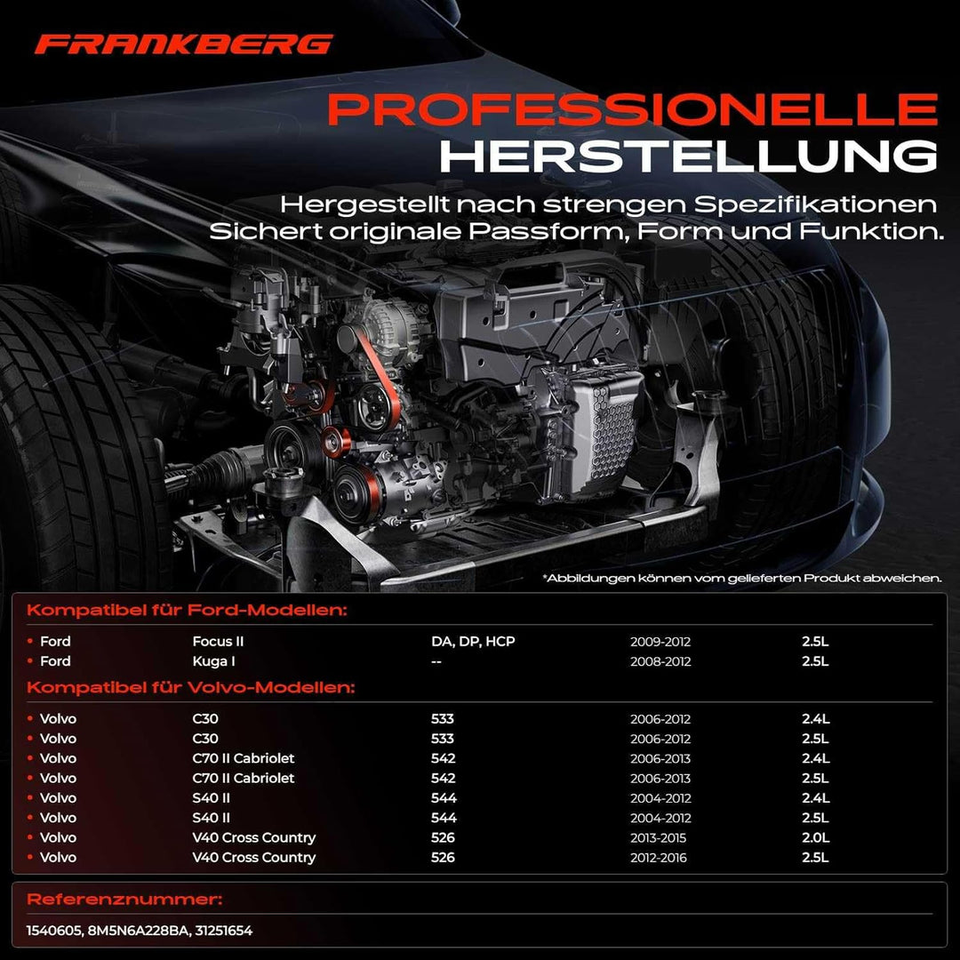 Frankberg Spannrolle Riemenspanner Vorne für Focus II Kuga I C30 C70 II S40 II V40 V50 2004-2021 312