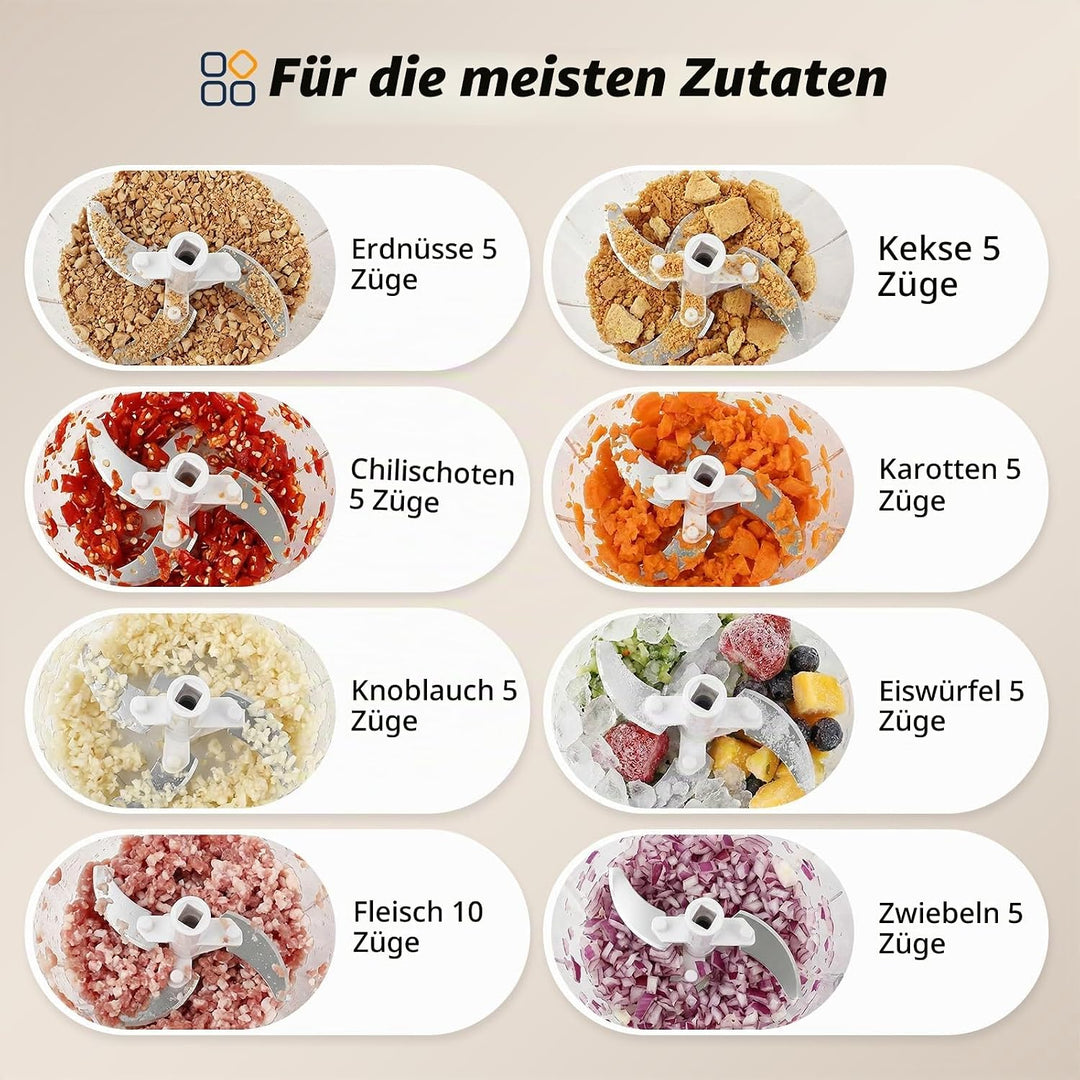 FACIACC 900 ml Manueller Zwiebelschneider &amp; 200 ml Multi-Zerkleinerer Set, Leichtgängiger Zwiebelsch