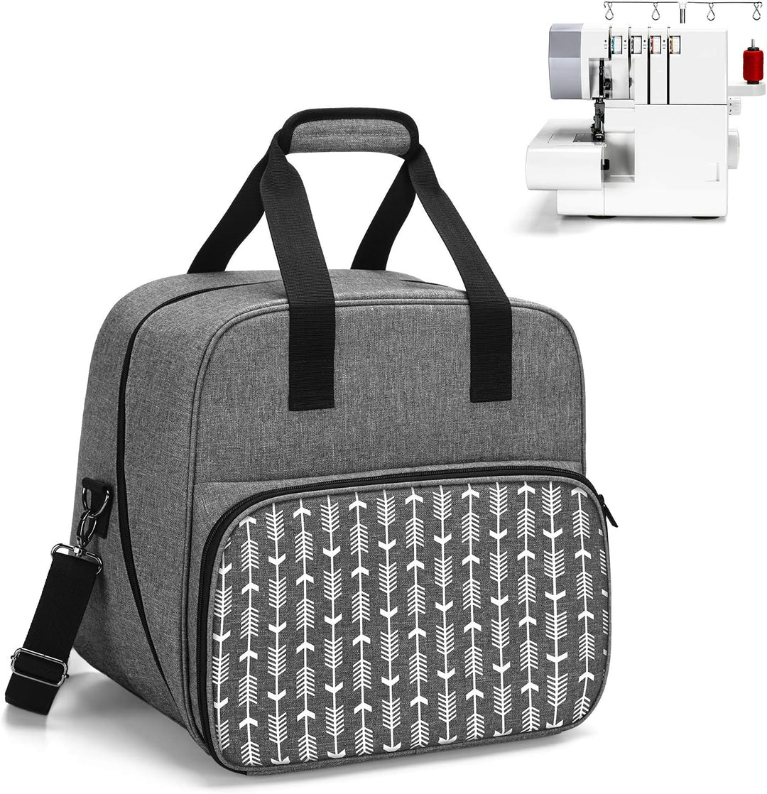 Yarwo Overlocktasche mit Grosser Öffnung, Cover-/ Overlock Transpot/Aufbewahrungstasche für meiste g