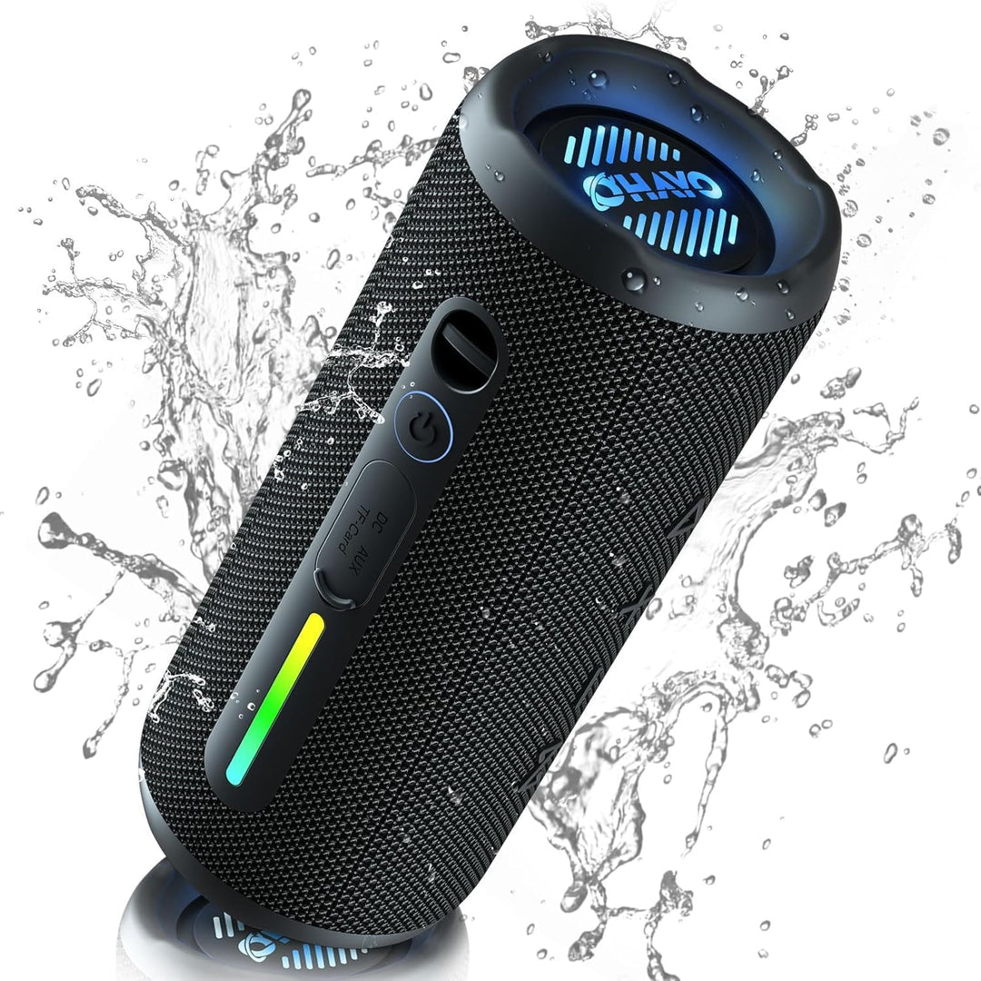 OHAYO Bluetooth Lautsprecher, Bluetooth Box mit RGB Licht, Musikbox mit Bluetooth 5.3, 3 Licht Modi,