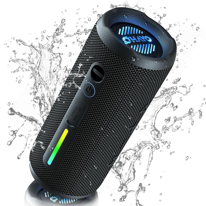 OHAYO Bluetooth Lautsprecher, Bluetooth Box mit RGB Licht, Musikbox mit Bluetooth 5.3, 3 Licht Modi,