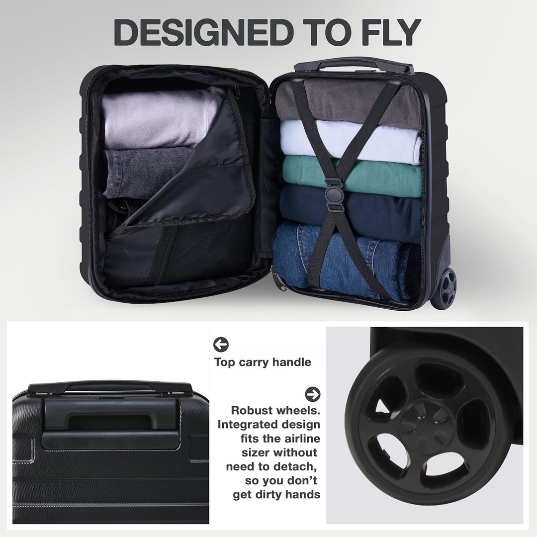 Cabin Max Anode Hartschalen Trolley 40x30x20 cm | 24L Handgepäck Koffer für Ryanair & Wizz Air Unter