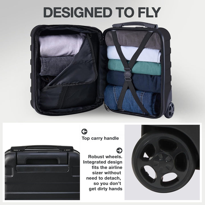 Cabin Max Anode Hartschalen Trolley 40x30x20 cm | 24L Handgepäck Koffer für Ryanair & Wizz Air Unter