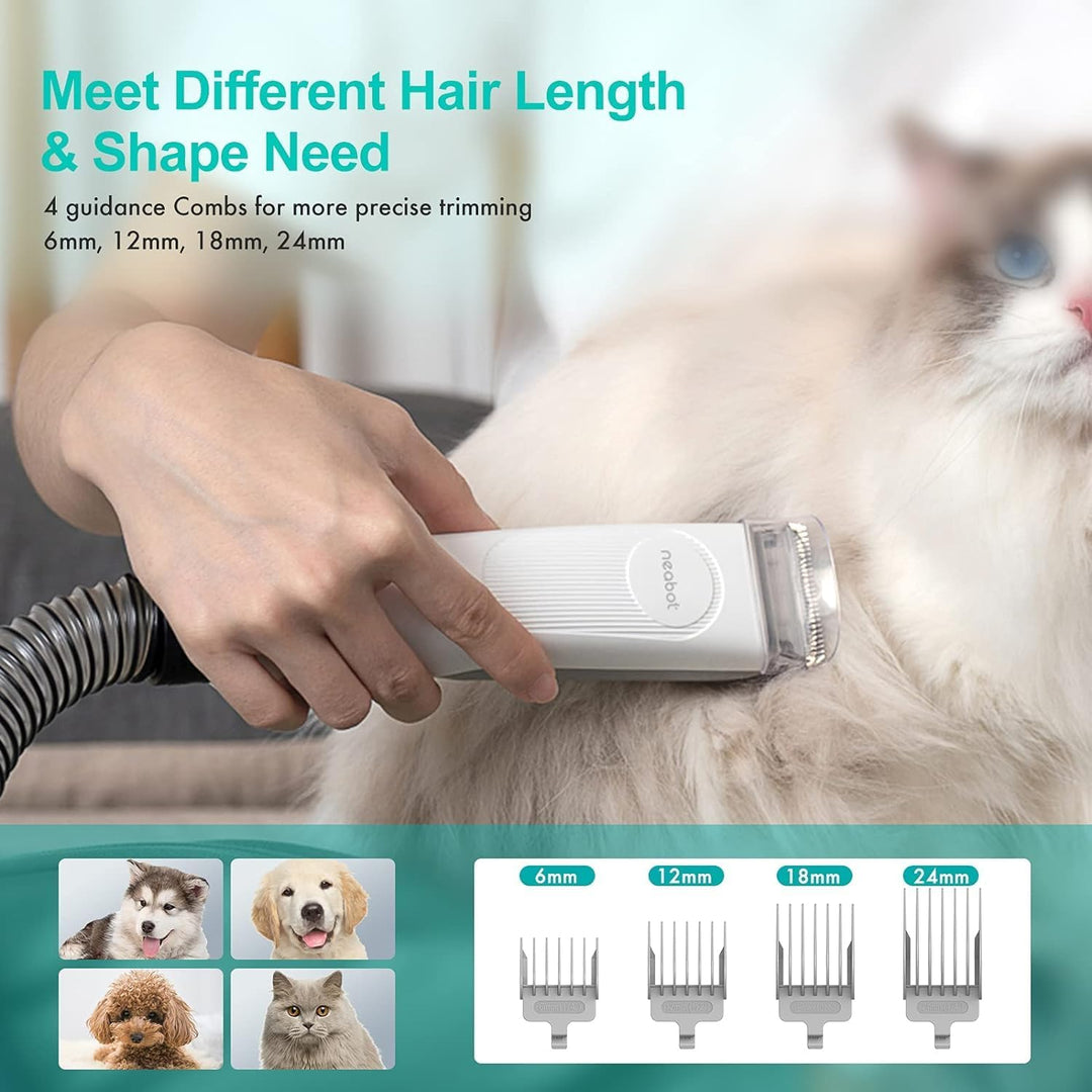 neabot P1 Pro Hundeschermaschine mit Tierhaar Staubsauger, Profi Haustierpflegeset, leise Schermasch