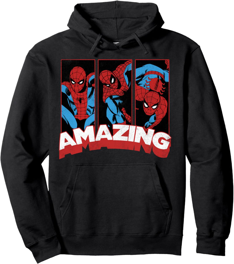 Marvel Spider Man Amazing Comic Poses Pullover Hoodie