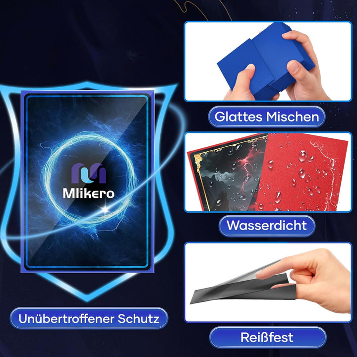 Mlikero 1000 Stück Weiche Sammelkartenhüllen, 66 x 91 mm Standardgrösse Sammelkarten Einsteckhüllen,