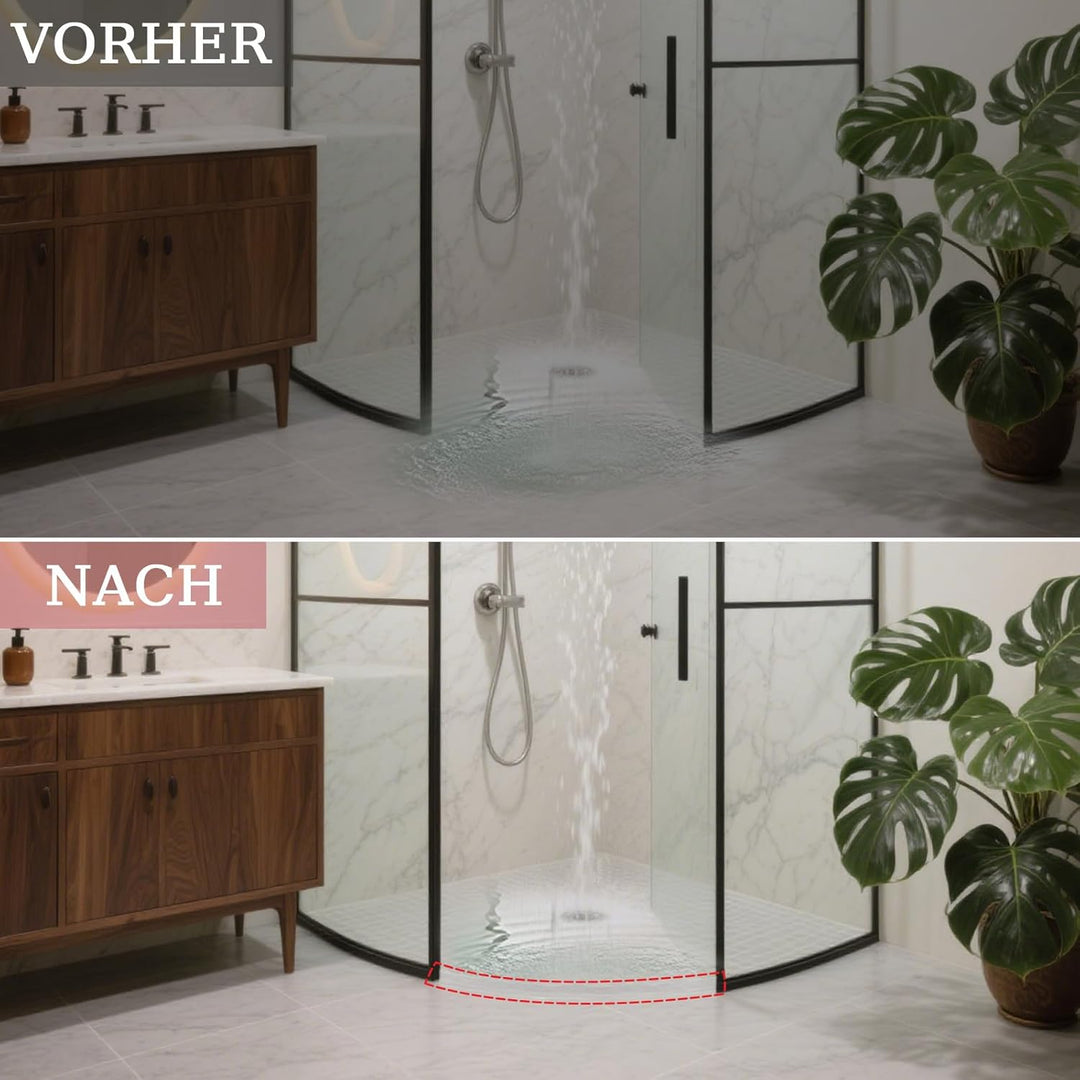 100cm Schwallschutzleiste Dusche Selbstklebend Transparent - Silikon Wasserstopper Dusche Boden, Nas