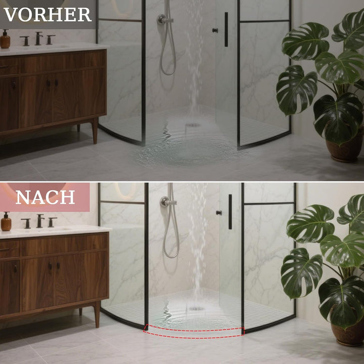 100cm Schwallschutzleiste Dusche Selbstklebend Transparent - Silikon Wasserstopper Dusche Boden, Nas