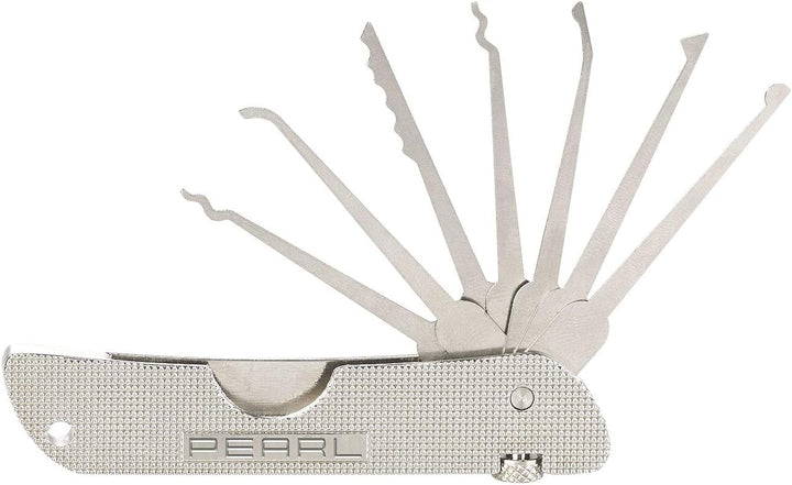PEARL Schlossöffner: Lockpicking-Werkzeug mit 7 Dietrichen & Spanner, Edelstahl (Lockpicking Set, Mu