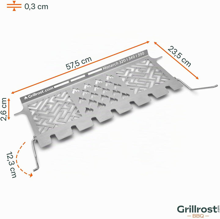 Edelstahl Multistation Broil King - Monarch 320/340/390 - Warmhalterost Monarch 320 340 390, Monarch