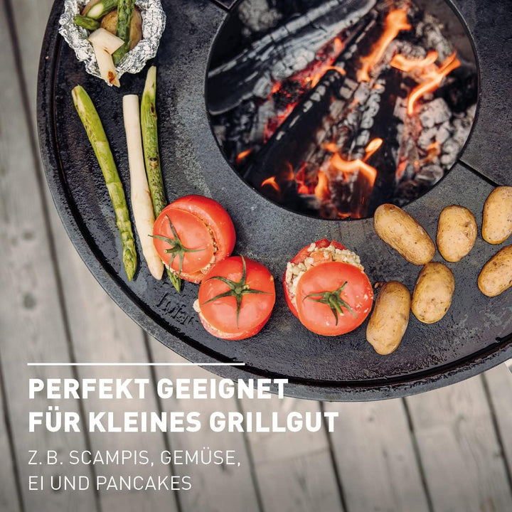 höfats - BOWL 57 Plancha - emaillierte Grillplatte aus Gusseisen - Für Grillgut jeder Grösse geeigne