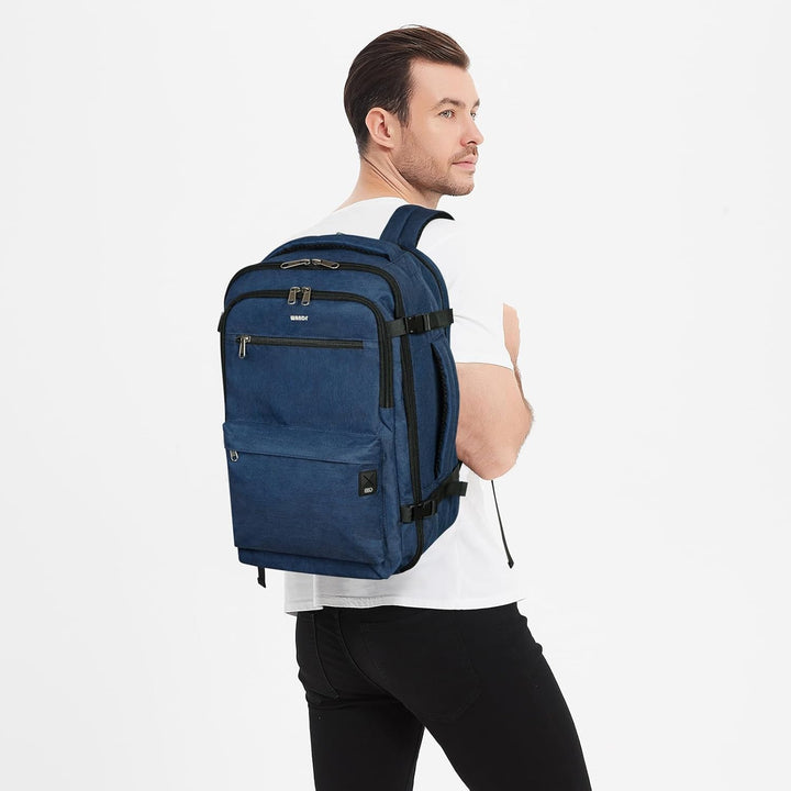 WANDF Handgepäck Rucksack 40x20x25cm für Ryanair Airlines, Untersitz-Reise-Handgepäck-Tasche mit Nas