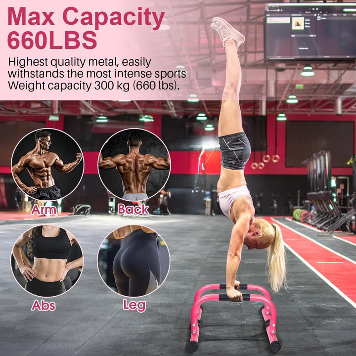 AmazeFan Parallettes, Handstand Barrenm, Grosser Push Up Bar & & Dip Barren, Rutschfeste Liegestützg