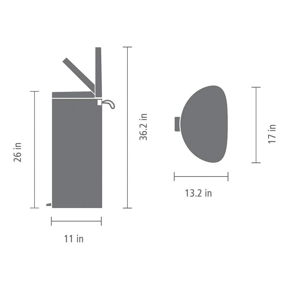Brabantia Touch Bin New mit herausnehmbaren Kunststoffeinsatz, 40L, Edelstahl, matt steel fingerprin