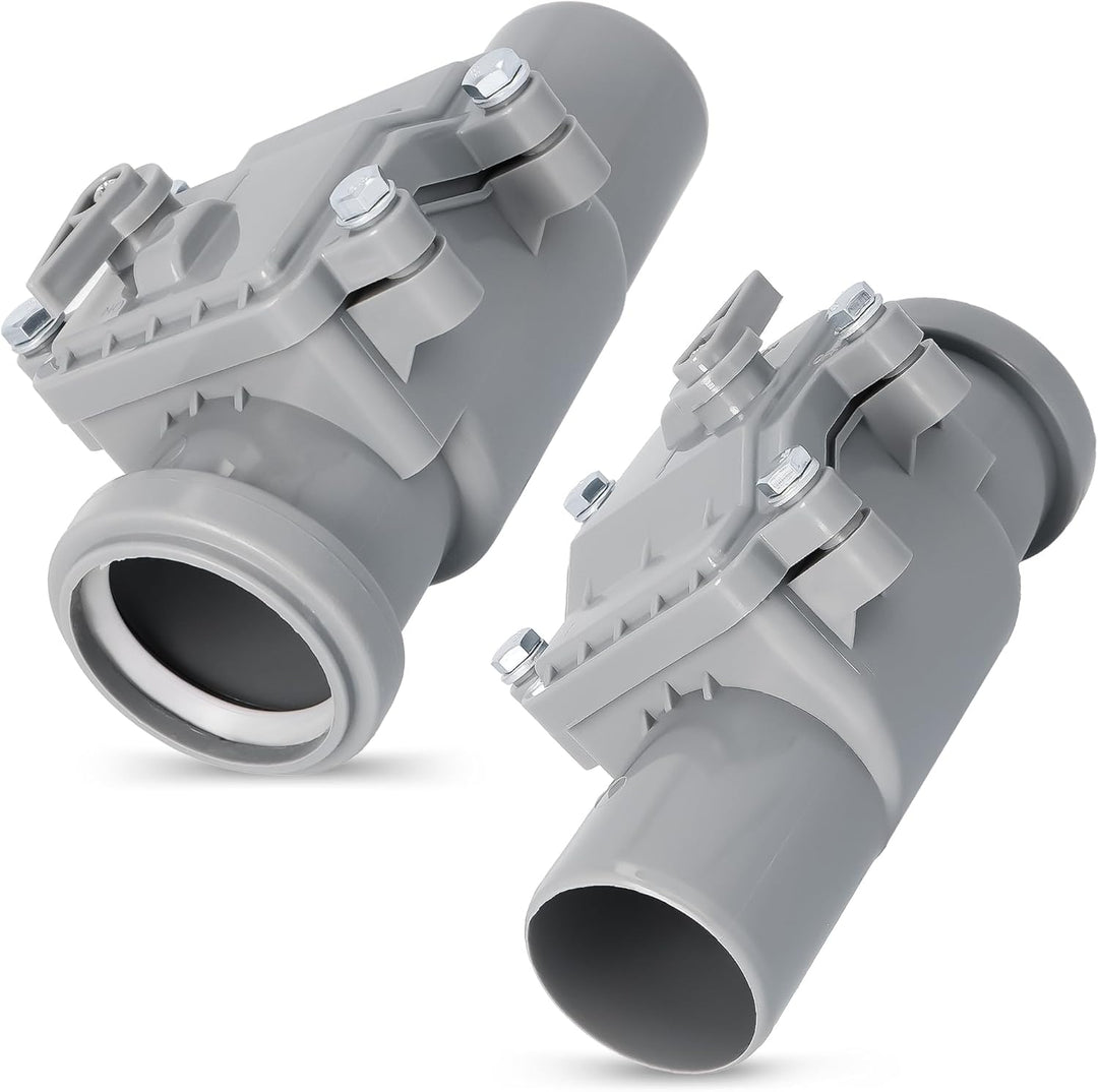 PEŠTAN™ Rückstauverschluss Ø DN 50 Grau | Rückstauklappe mit Verriegelbarer Rückschlagklappe Rücksta