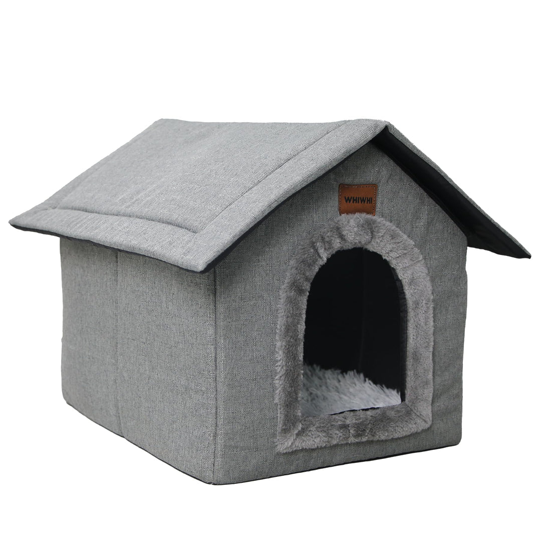 Hundehütte Hundehöhle mit Abnehmbarem Plüschkissen Katzenhöhle Haustierhaus Warmes Und Gemütliches H