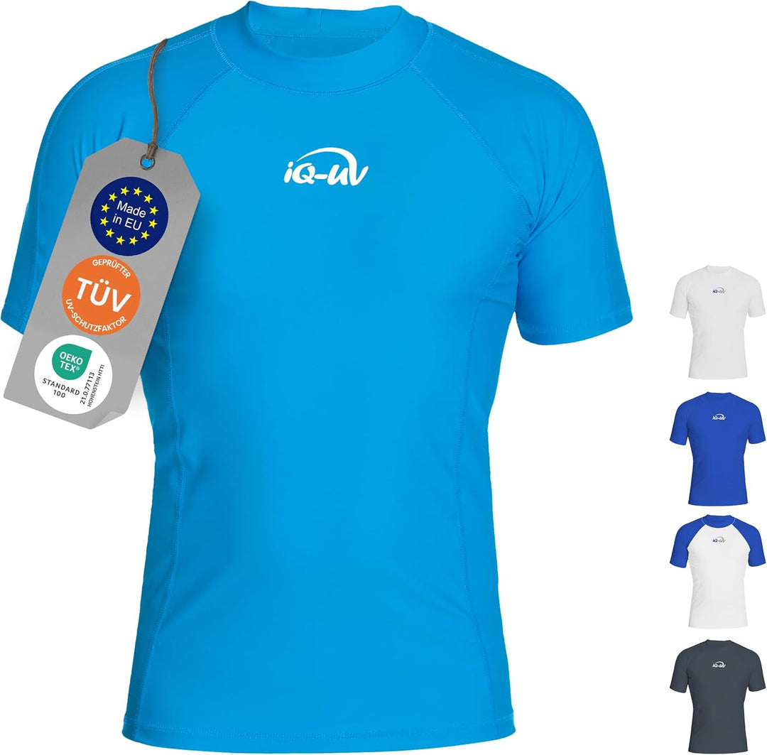 iQ-UV Shirt Herren Slim Fit – UV-Schutz Rashguard für Wassersport – Schwimmshirt für Herren aus recy