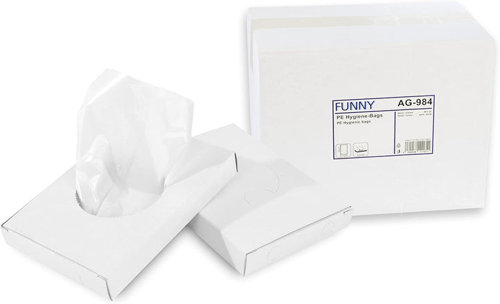 Funny Hygiene-Bags weiss, 48 Boxen a 25 Bags, 1er Pack (1 x 48 Stück) Single, Single