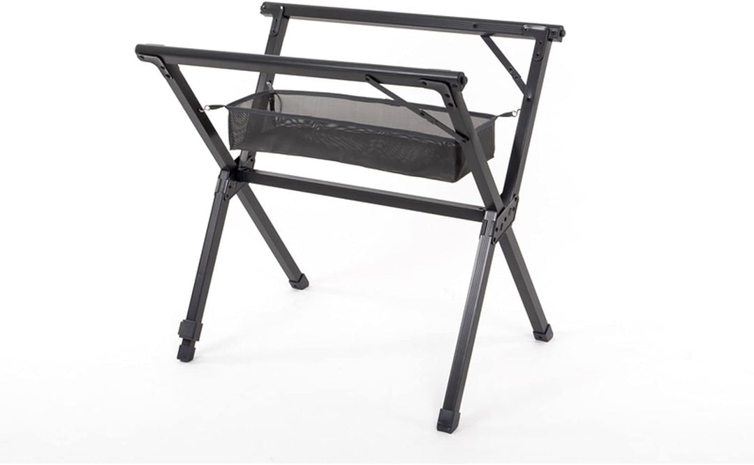 Campingtisch Bambus-Rolltisch 80x60cm Aluminium Gartentisch Klapptisch mit Netz