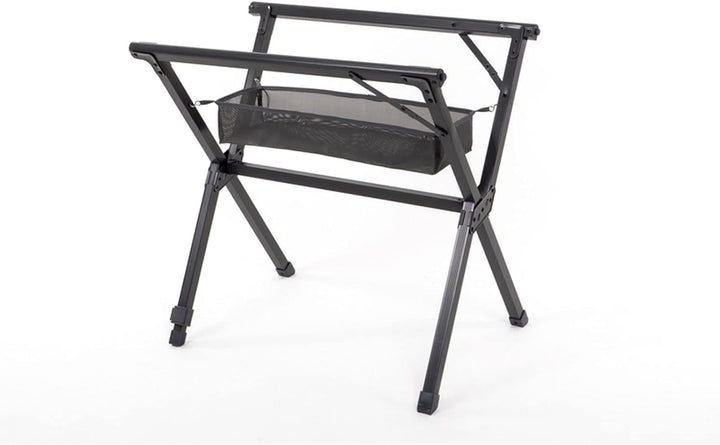 Campingtisch Bambus-Rolltisch 80x60cm Aluminium Gartentisch Klapptisch mit Netz