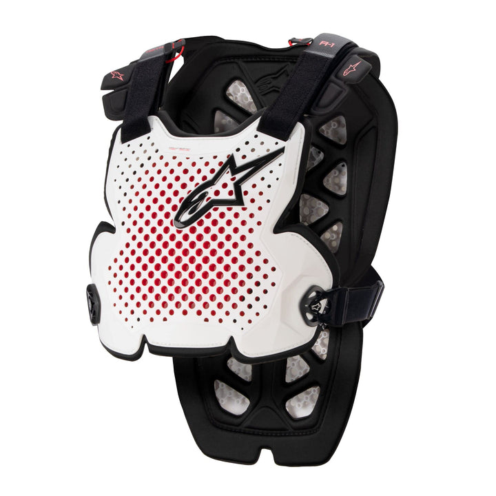Alpinestars Brustpanzer A-1 Pro Anthrazit/Schwarz/Rot Weiss M/L, Weiss M/L