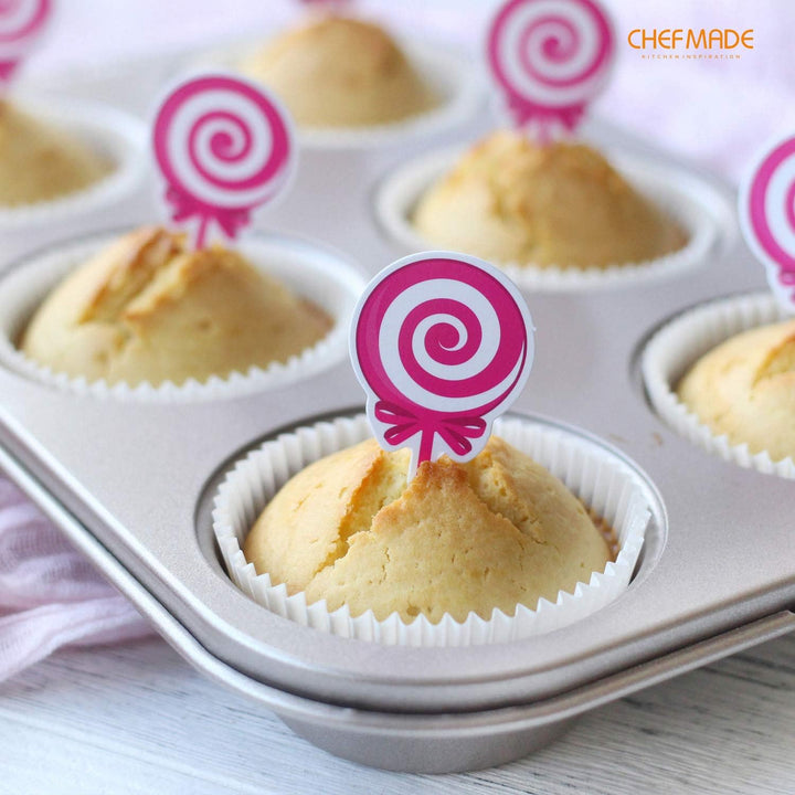 CHEFMADE Muffin Kuchen Pan, 6-hohlraum Nicht-Stick Cupcake Pan Backformen für Ofen Backen (Champagne