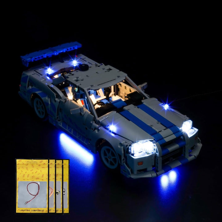 Licht Set Kompatibel mit Lego 42210 2 Fast 2 Furious Nissan Skyline GT-R (R34) Car (Kein Lego-Set),