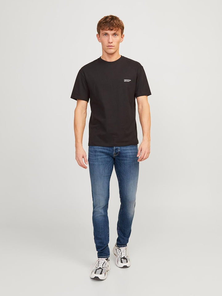JACK & JONES Herren Jeans JJIGLENN JJFOX 50SPS CB 036 - Slim Fit Blau Blue Denim 28W / 30L Blue Deni