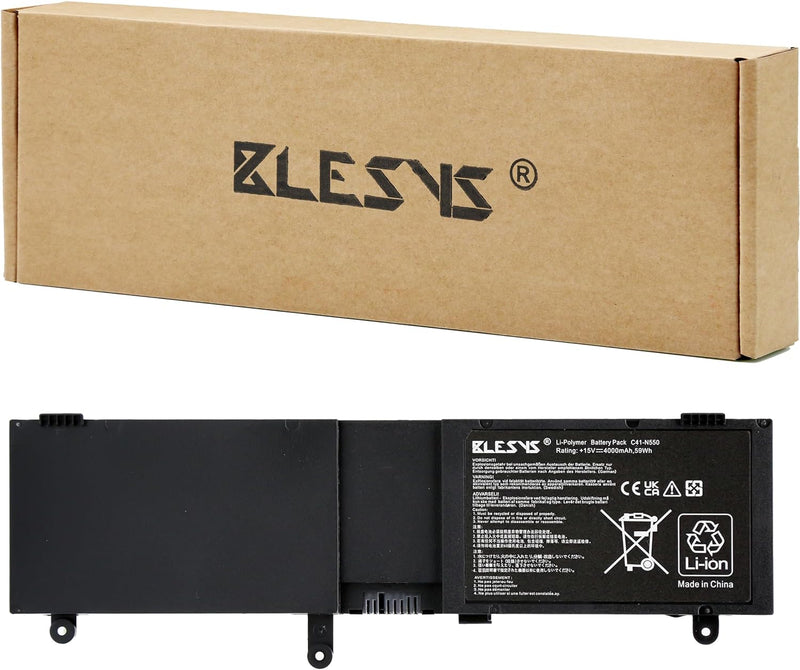 BLESYS C41-N550 Laptop Ersatz Akku für ASUS N550 N550J N550X47JV Q550JA N550JK ROG G550J Serie Noteb