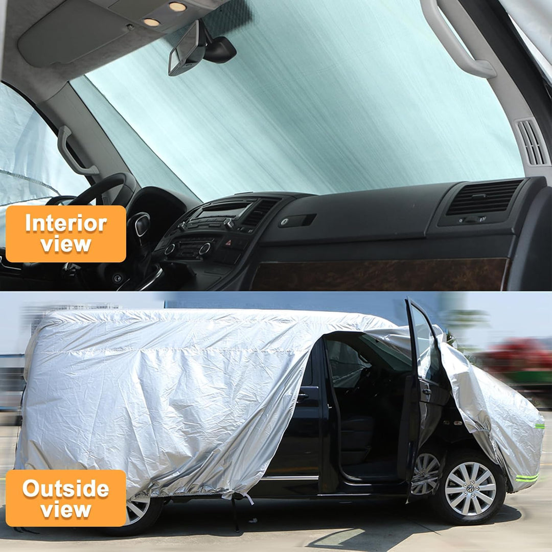Autoabdeckung Vollgarage Ersatz für Ford Transit Custom L1H1 2012-2022, 300D Allwetter Autoabdeckung