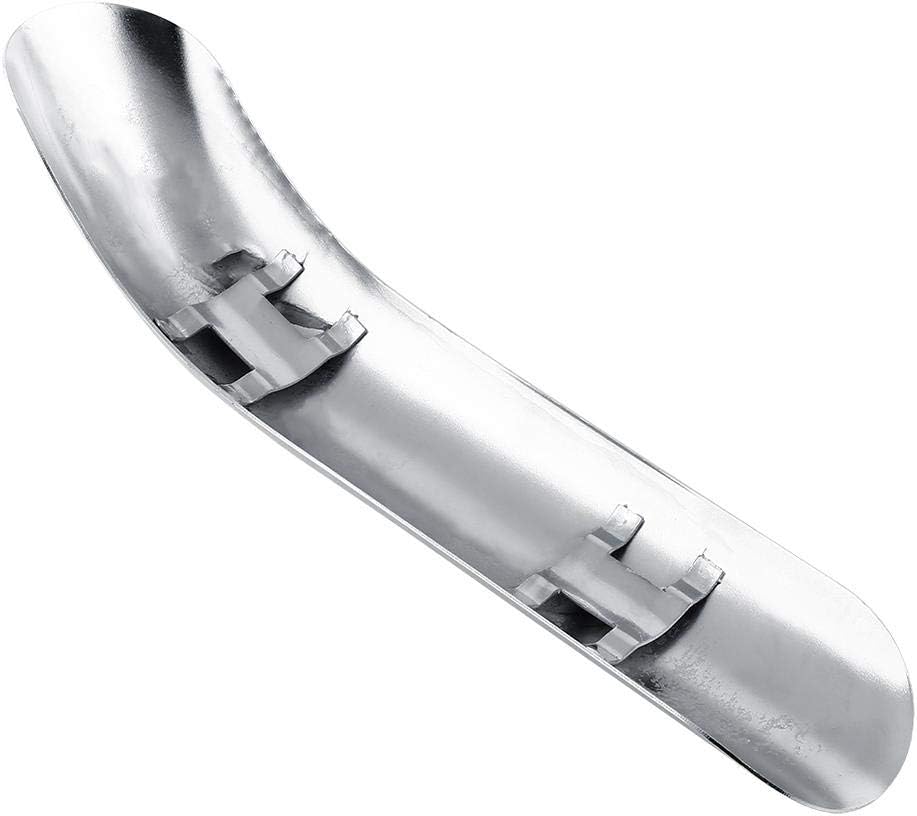 Keenso Motorrad Auspuff Schalldämpfer Hitzeschild Stahl Kurven Auspuff Rohr Abdeckung(Silber), Silbe