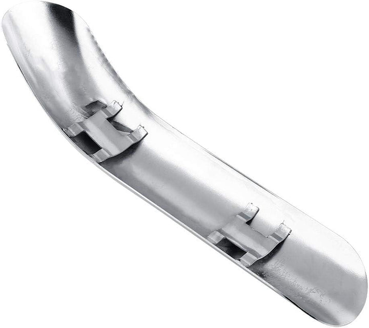 Keenso Motorrad Auspuff Schalldämpfer Hitzeschild Stahl Kurven Auspuff Rohr Abdeckung(Silber), Silbe