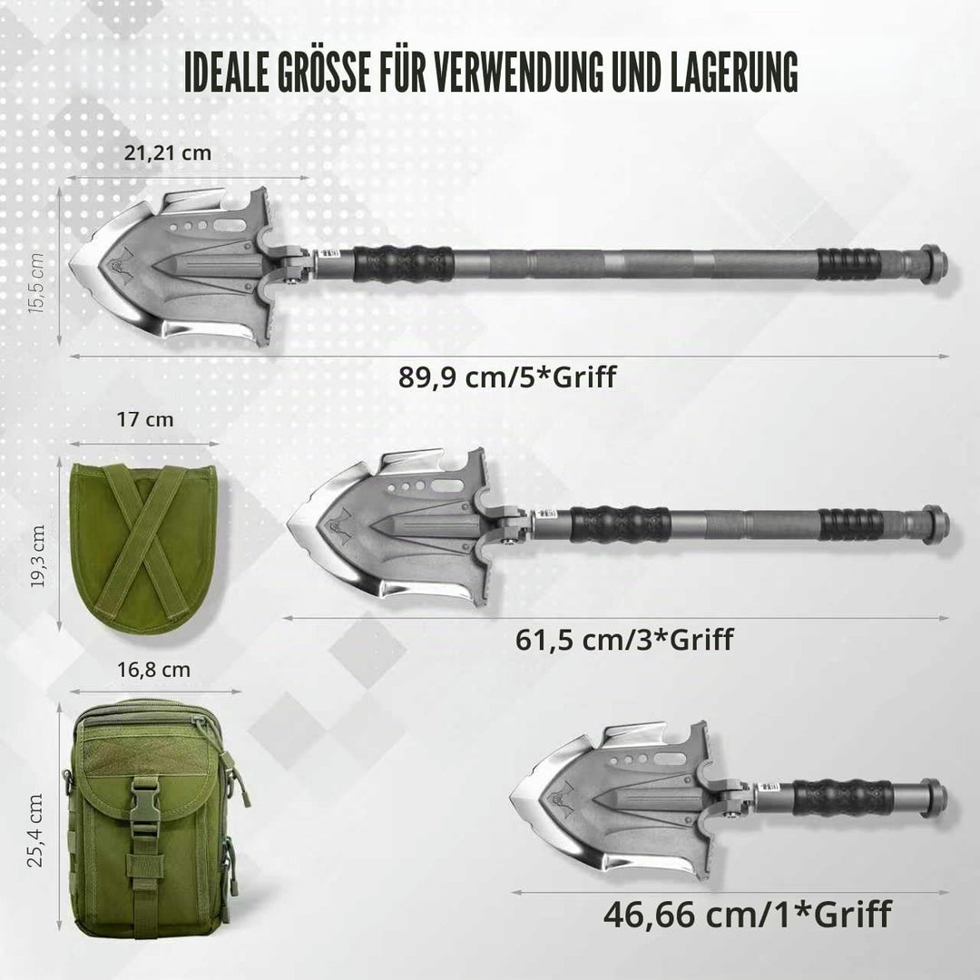 Zune Lotoo Klappspaten Survival Klappschaufel Tragbare Tactical Multifunctional Klappspaten Bundeswe
