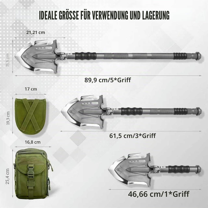 Zune Lotoo Klappspaten Survival Klappschaufel Tragbare Tactical Multifunctional Klappspaten Bundeswe