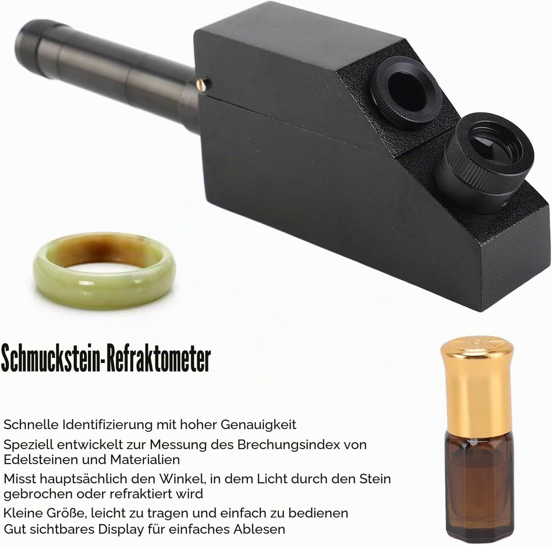 Edelstein-Refraktometer professionelles Schmuck-Refraktometer mit hoher Genauigkeit, schnelle Identi
