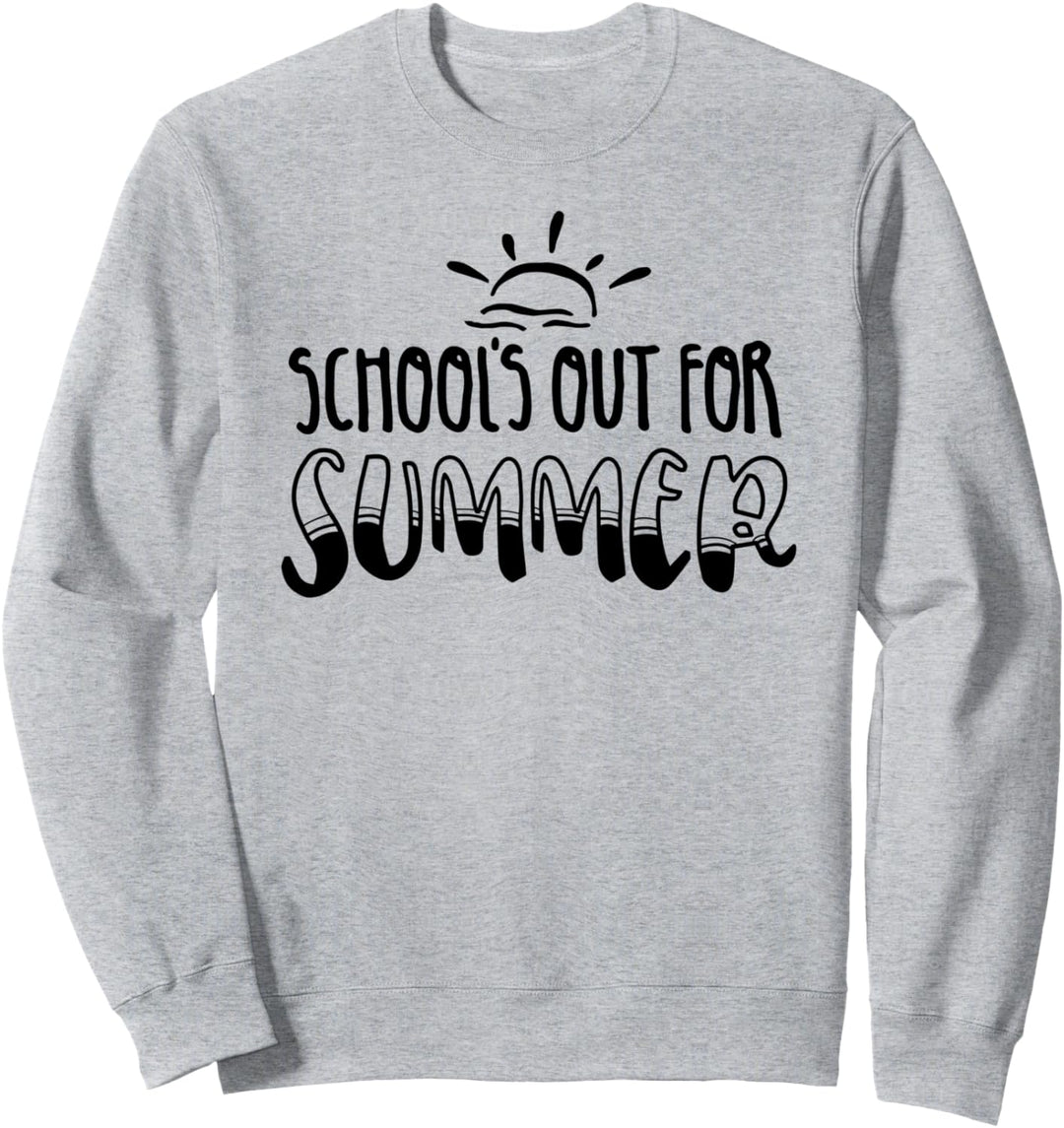 Retro letzter Tag der Schulschulen für Sommerlehrer Sweatshirt