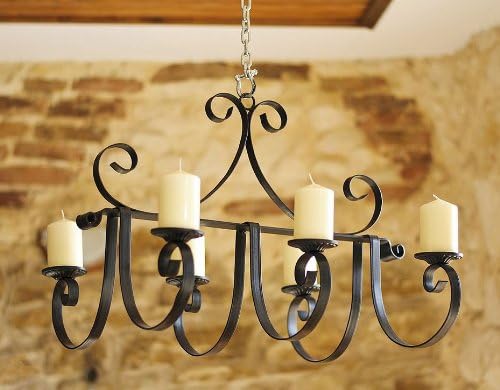 DanDiBo Kronleuchter Schloss 60cm Kerzenhalter Kerzenständer Hängeleuchter aus Metall