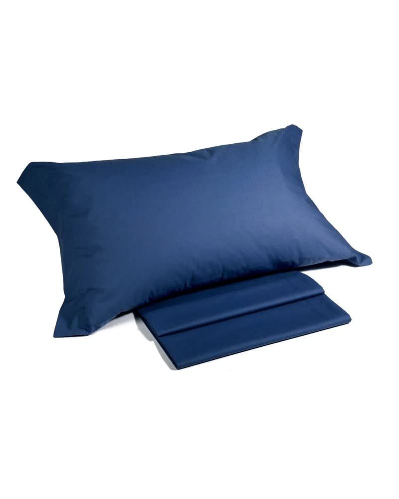 Caleffi Baumwolle, einfarbig, Bettwäsche, Blau, Doppelbett 160 x 190 cm Blau, 160 x 190 cm Blau